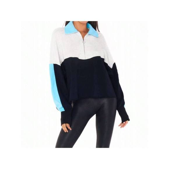 NEW SHOW ME YOUR MUMU cameron pullover zip sweater in multi